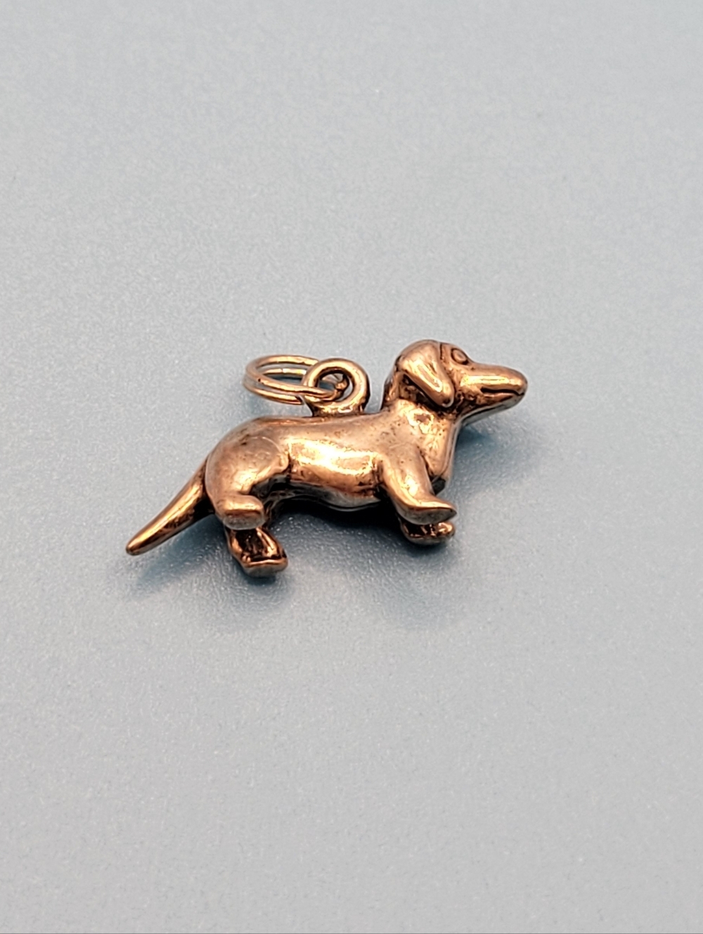 Dachshund Dog Charm Pendant in Sterling Silver